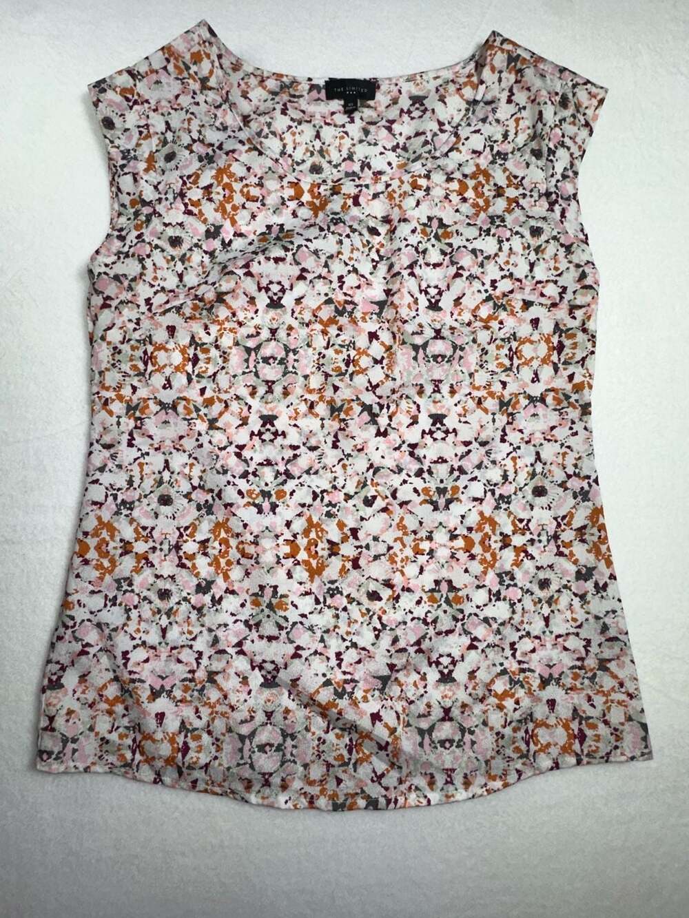 The Limited Women's XS Sleeveless Blouse Top Multicolor Abstract Print Polyester